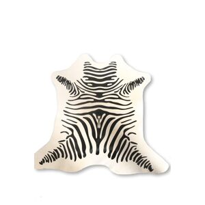 Esbeco Tapis en peau de vache zoo bebe zebre sur blanc casse 85x80