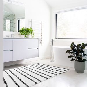 Sensei Maison Tapis de bain ou descente de lit antiderapant blanc 120x170 cm