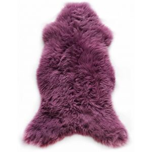 Maison Thuret Tapis en peau de mouton mauve