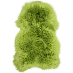 Maison Thuret Tapis en peau de mouton verte granny