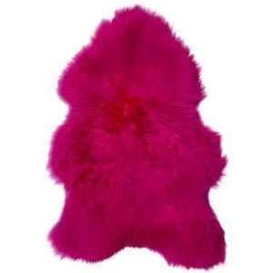 Maison Thuret Tapis en peau de mouton rose fuchsia