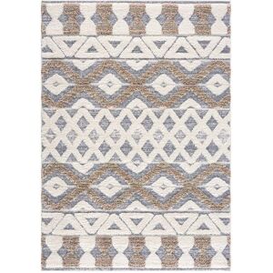 STUDIO DECO Tapis a poils longs et relief beige et creme 160x230cm