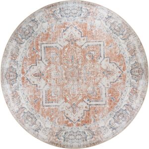 Meubles & Design Tapis rond 2 metres style ethnique orange