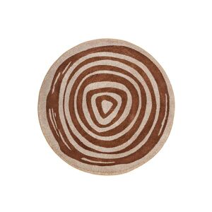 Esprit Tapis rond motif spirale brique et brun chine 120 D