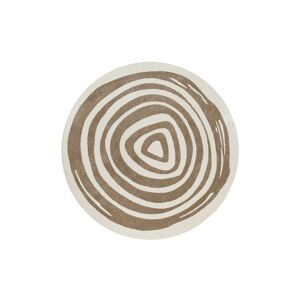 Esprit Tapis rond motif spirale beige et brun chine 120 D