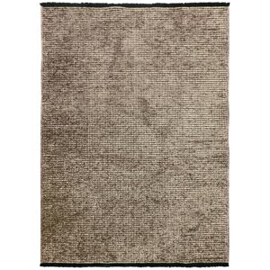 The Deco Factory Tapis tisse plat coton noir et reflet lumiere gris 160x230