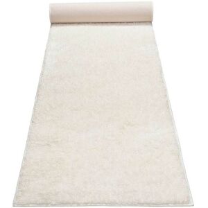 Esprit Tapis de couloir poils longs doux brillant blanc creme 80x300