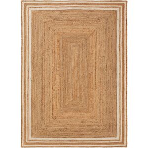 Benuta Tapis de jute blanc 200x300