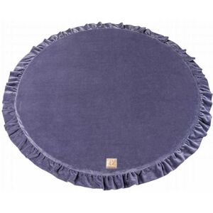 MeowBaby Tapis de jeu rond gris bleu 100x100cm