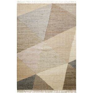 Green Loop Tapis tisse main jute et coton brun beige gris 160x230