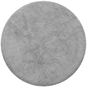 Wecon Home Basics Tapis de bain rond doux gris clair coton 90 rd.