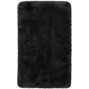 Homie Living Tapis de bain microfibre tres doux uni noir 80x150