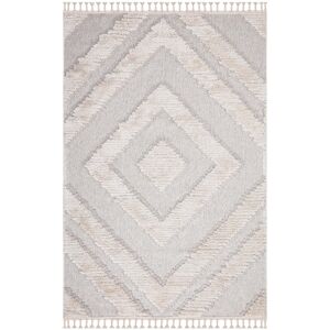 STUDIO DECO Tapis boheme chic a franges tressees creme 200x290cm