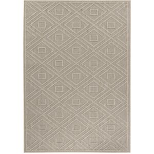 STUDIO DECO Tapis effet jute naturel a relief paves beige 240x340cm