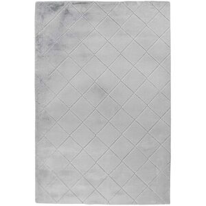 STUDIO DECO Tapis super soft a motif 3D losanges gris souris 120x170cm