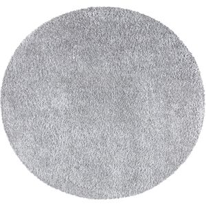 STUDIO DECO Tapis a poils longs rond SOFTY gris souris 200x200cm