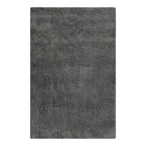 Esprit Tapis confort moelleux en laine, poils longs gris fonce 140x200