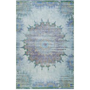 Wecon Home Tapis plat motif oriental vintage bleu 240x340