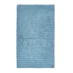 Tom Tailor Tapis de bain structure fait a la main Bleu 70x120