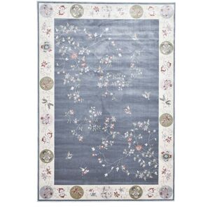 Gino Falcone Tapis tisse a la machine en viscose - gris 120x170 cm