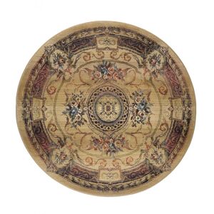 THEKO Tapis d'orient aubusson tisse machine - Beige D150 cm