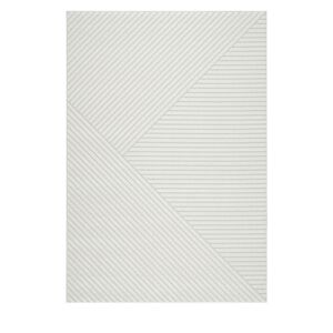 Drawer Tapis contemporain a motif geometrique ecru 160x230 cm