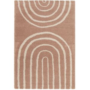 Drawer Tapis contemporain a motif geometrique vieux rose 160x230 cm