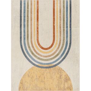 Surya Tapis Scandinave Moderne Lavable en Machine Multicolore/Beige 120x170