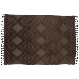 Meubles & Design Tapis rectangulaire marron style boheme en laine 300cm