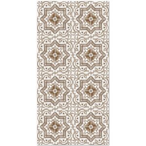 Home and Living Tapis vinyle carreaux ciments toledo brun 120x160cm