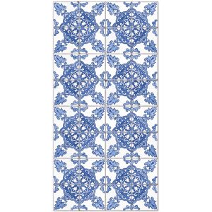 Home and Living Tapis vinyle carreaux ciments cordoue bleu 80x300cm