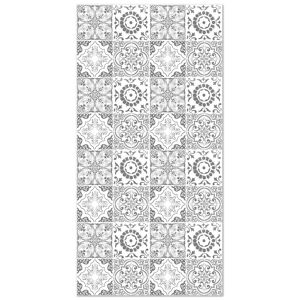 Home and Living Tapis vinyle carreaux ciments grenade gris 120x160cm