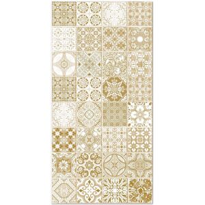 Home and Living Tapis vinyle carreaux ciments jaen brun 200x200cm