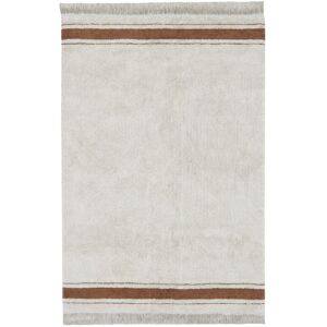 Lorena Canals Tapis lavable beige avec rayures cafe 140 x 200 cm