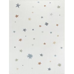 Surya Tapis Enfant Lavable en Machine Étoiles Multicolore/Beige 160x213