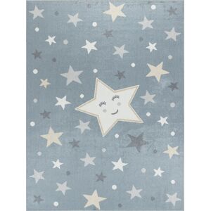 Surya Tapis Enfant Lavable en Machine Étoiles Bleu/Beige 160x213