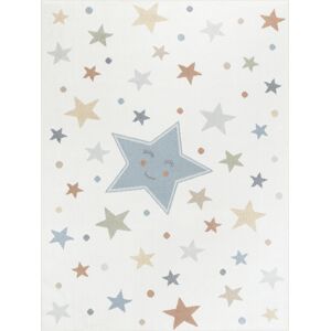 Surya Tapis Enfant Lavable en Machine Étoiles Multicolore/Bleu 160x213