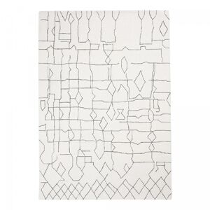 Un amour de tapis Tapis salon 160x230 cm tufte main en laine ecru Care&Fair