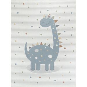 Surya Tapis Enfant Lavable en Machine Dinosaure Beige/Gris 160x213