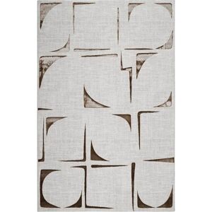 Esprit Tapis ras beige chine avec motif brun 160x225