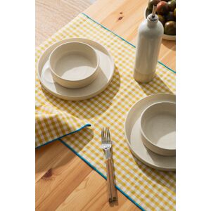 RNT by Really Nice Things Ensemble de table 8 pieces en coton et PES (polyester) jaune et bleu