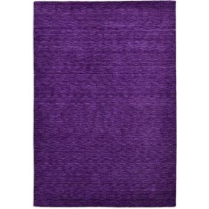 THEKO Tapis salon - tisse main - 100% laine naturelle - violet 070x140 cm