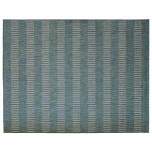 The Deco Factory Tapis interieur-exterieur aspect jute motif lignes bleu 195x275