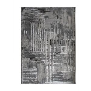 The Deco Factory Tapis graphique effet brume gris 120x170