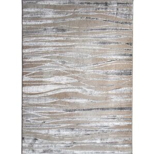 The Deco Factory Tapis graphique vagues gris beige 120x170