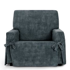 Eysa Housse de fauteuil antitache avec des rubans gris fonce 80 -120cm