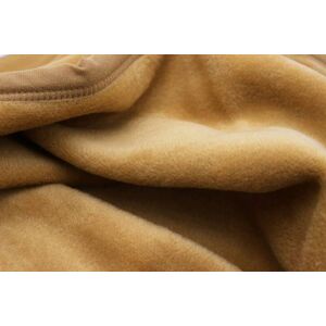 BIEDERLACK Couverture en coton recycle camel 180 x 220 cm