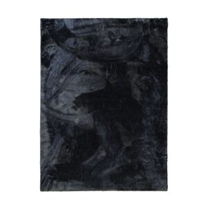 The Deco Factory Tapis uni tout doux gris fonce en polyester 190x290