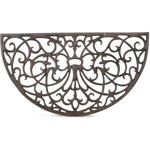 Decoration d'Autrefois Paillasson Demi Lune Fonte Marron 66.5cm