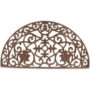 Decoration d'Autrefois Paillasson Demi Lune Fonte Marron 70cm